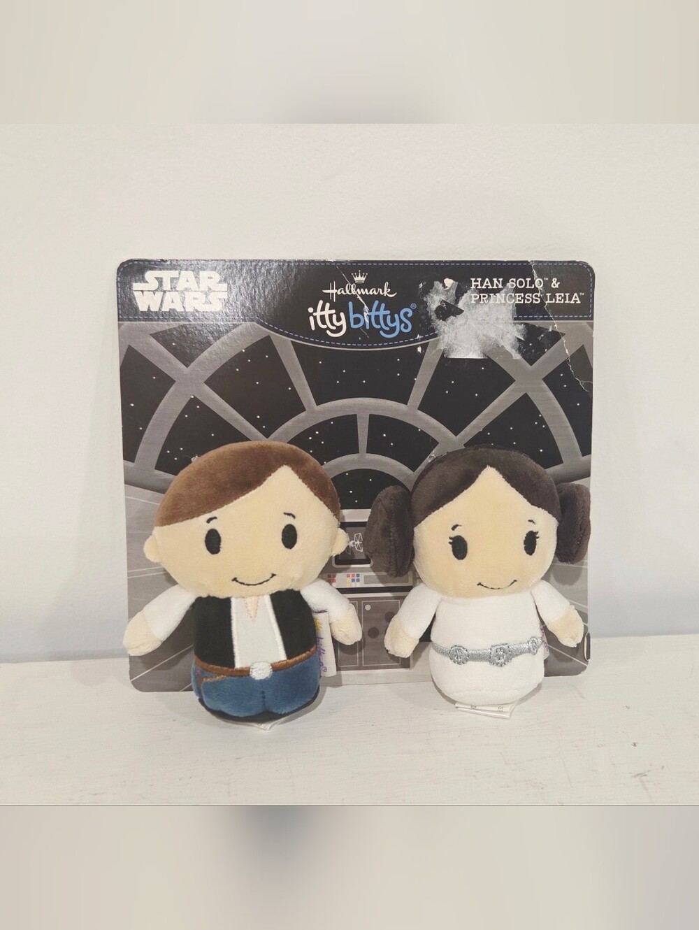 Hallmark Itty Bittys Star Wars Han Solo & Princess Leia 2-Pack Plush NWT